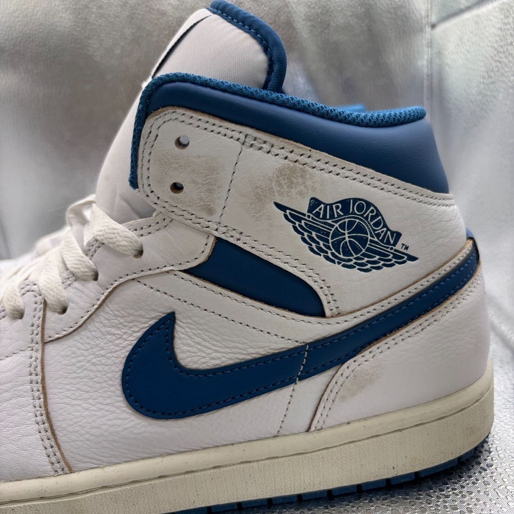 Size 11 Nike Air Jordan 1 Mid SE Industrial Blue White Mens Shoes FN5215-141 - Picture 6 of 12